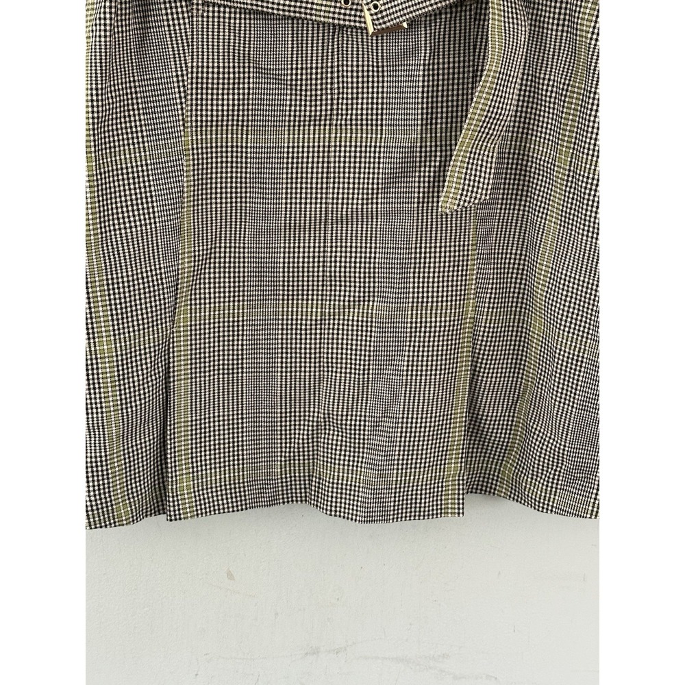 Free Assembly Houndstooth Belted Utility Mini Dress Academia Preppy School Girl - Picture 5 of 11